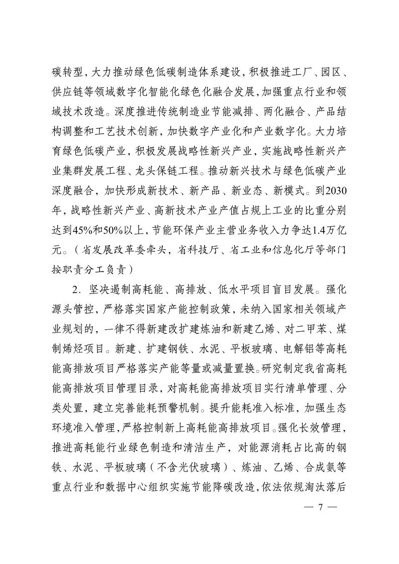 《江蘇省碳達峰實施方案》印發(fā) 實施“碳達峰八大專項行動”